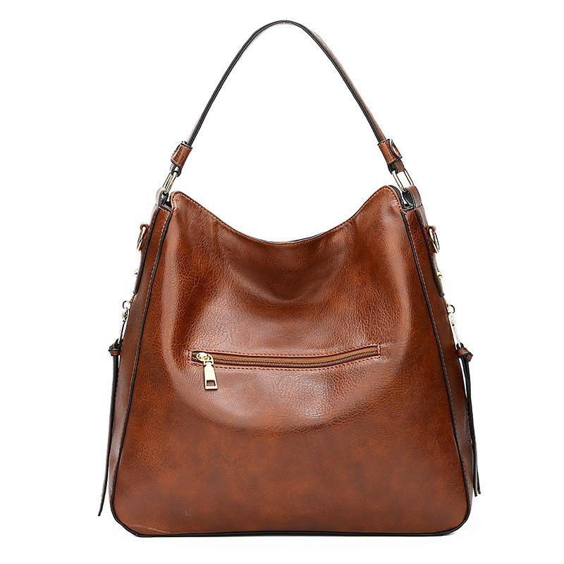 Luxuriöse Leder Hobo Anti-Diebstahl Handtasche
