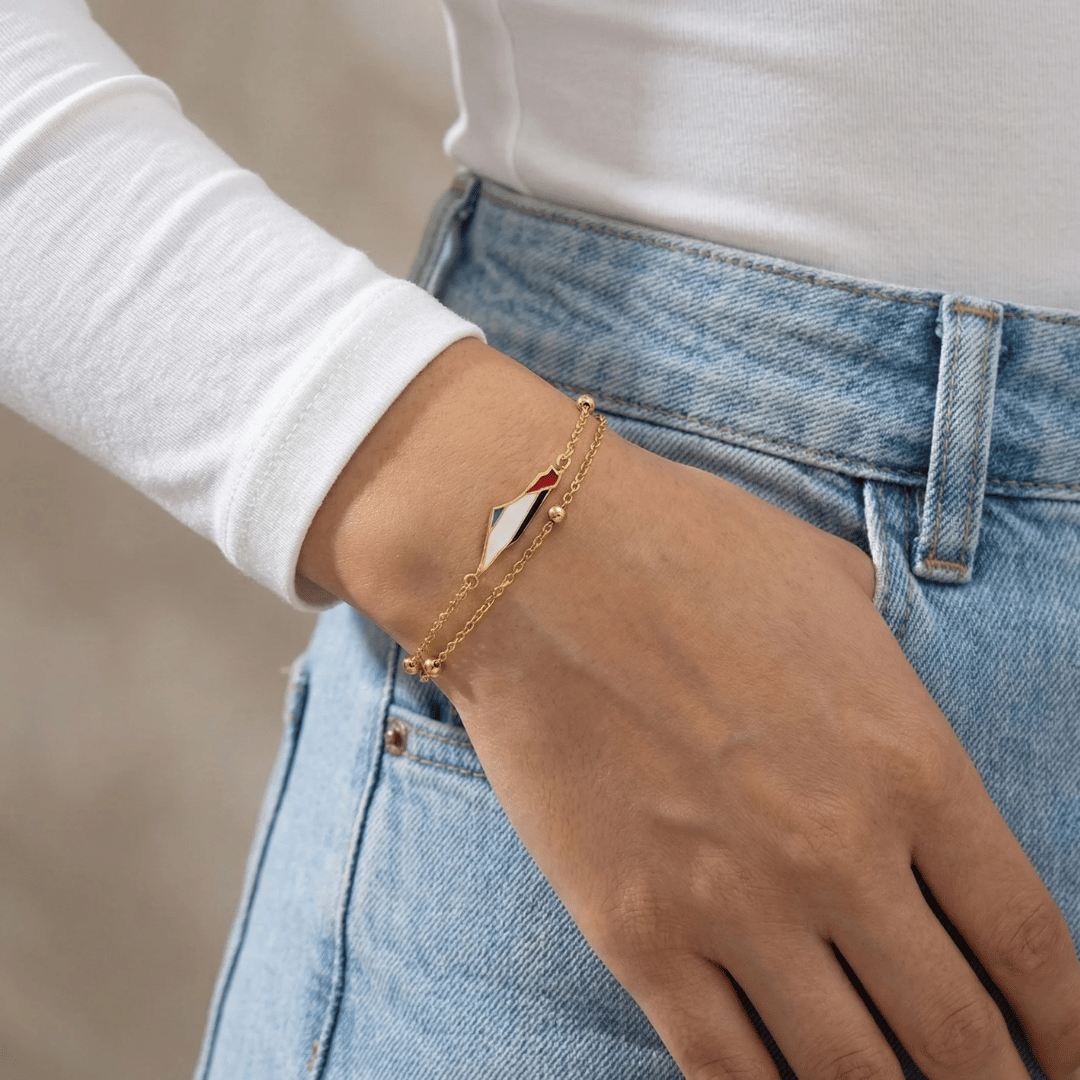 Serafina™ - Elegantes Armband mit Palästina-Karte