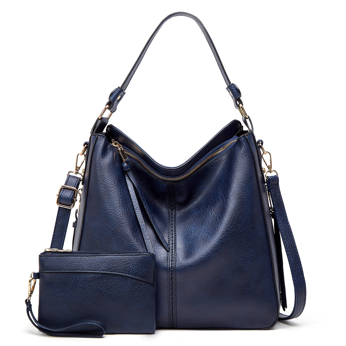 Luxuriöse Leder Hobo Anti-Diebstahl Handtasche