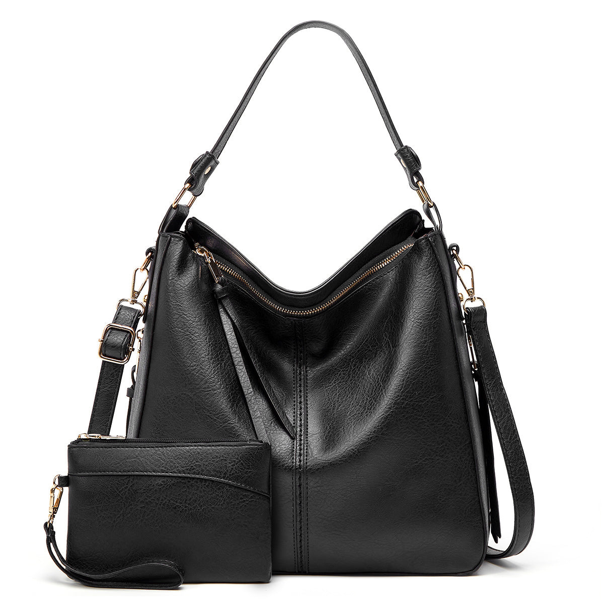 Luxuriöse Leder Hobo Anti-Diebstahl Handtasche
