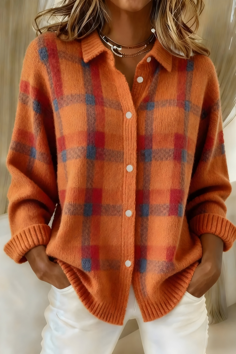 Candela | Pull en Tricot à Motif Carreaux