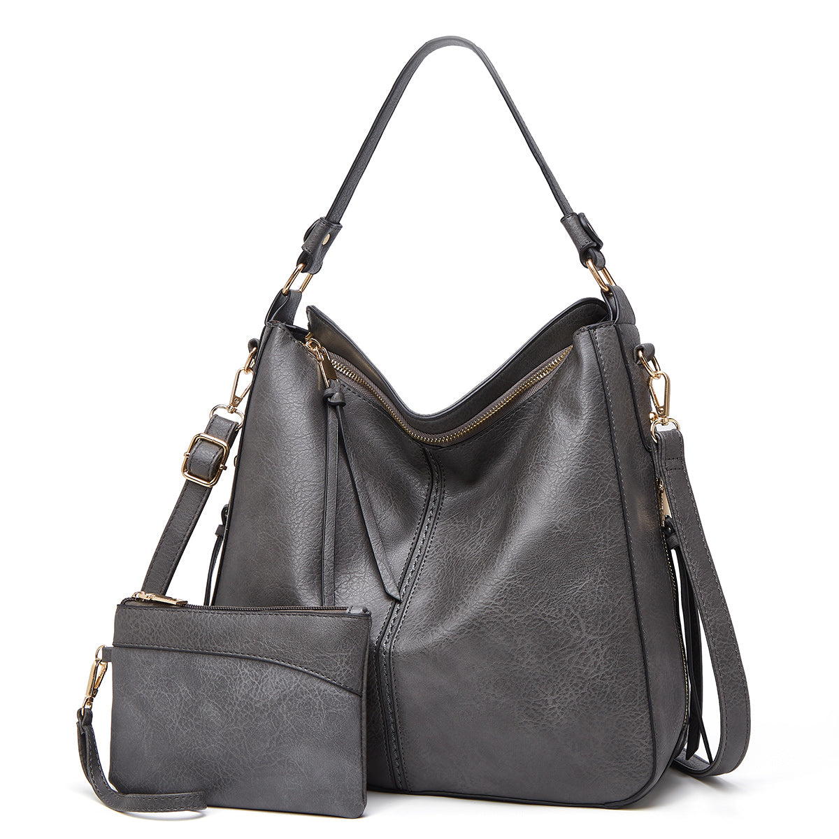 Luxuriöse Leder Hobo Anti-Diebstahl Handtasche