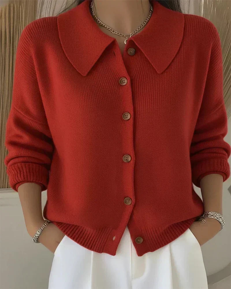 Vega | Pull en Tricot à Col Chemise