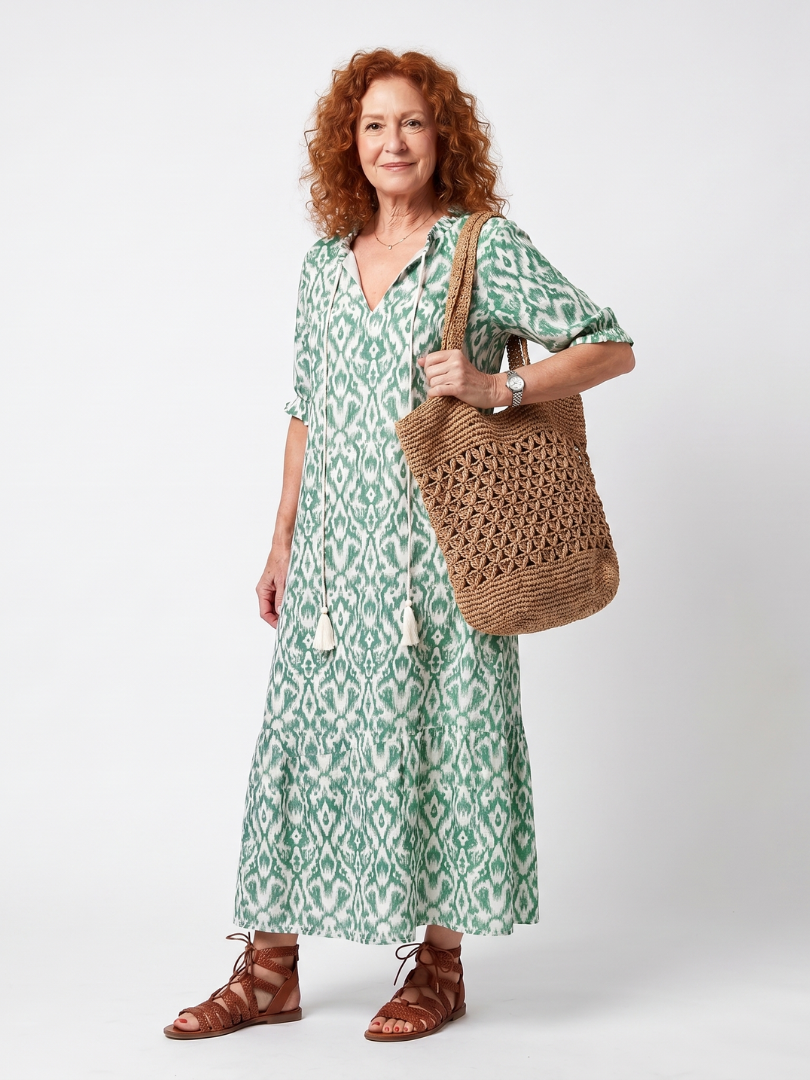 Midi Boho Kleid Florence mit Quasten