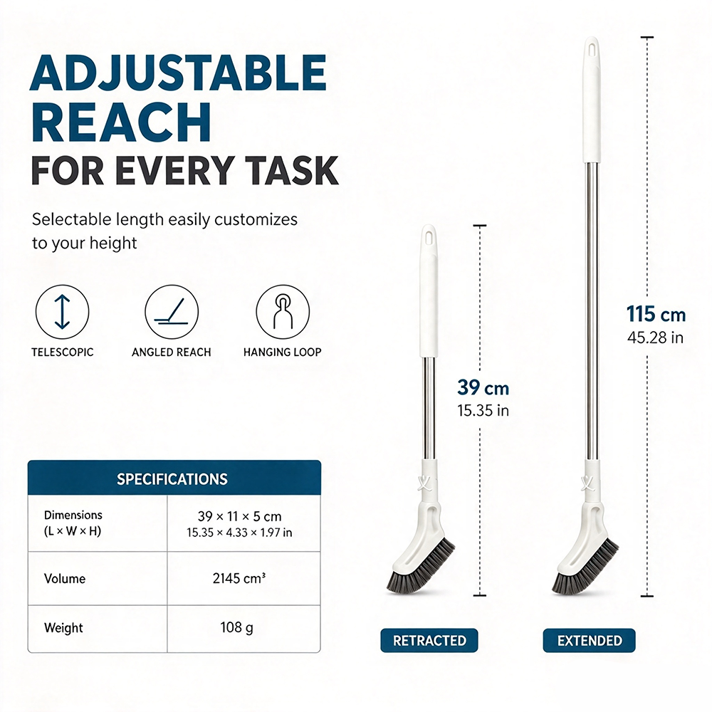 Brosse de nettoyage télescopique multifonction