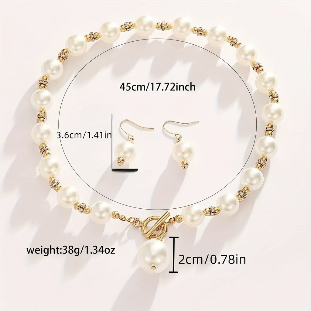 Massives Perlen-Halsketten-Set