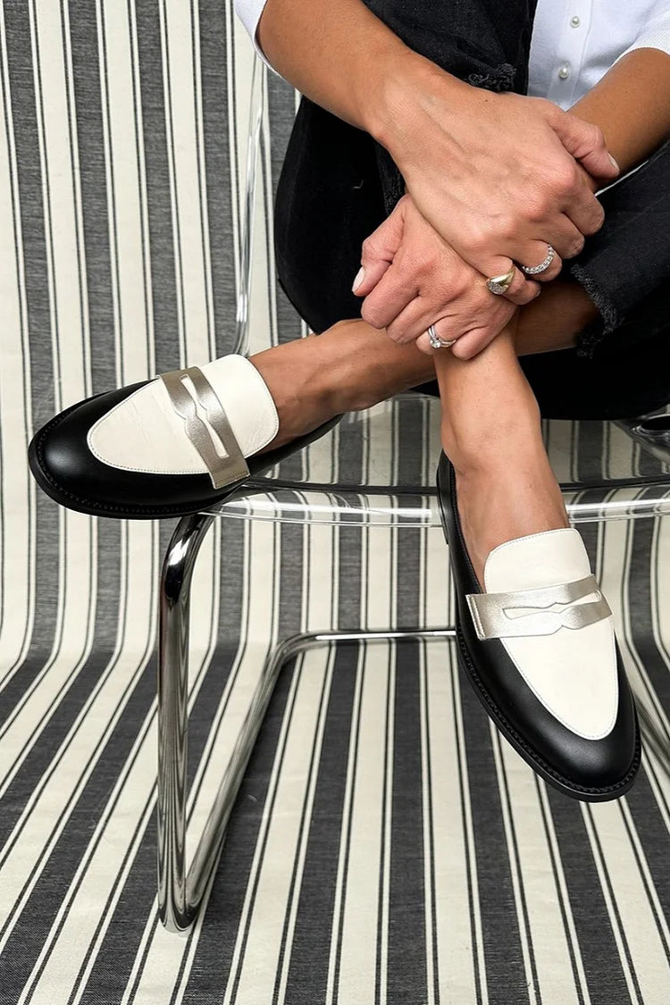 Melisande™ - Klassische Halbschuhe in Schwarz und Weiss