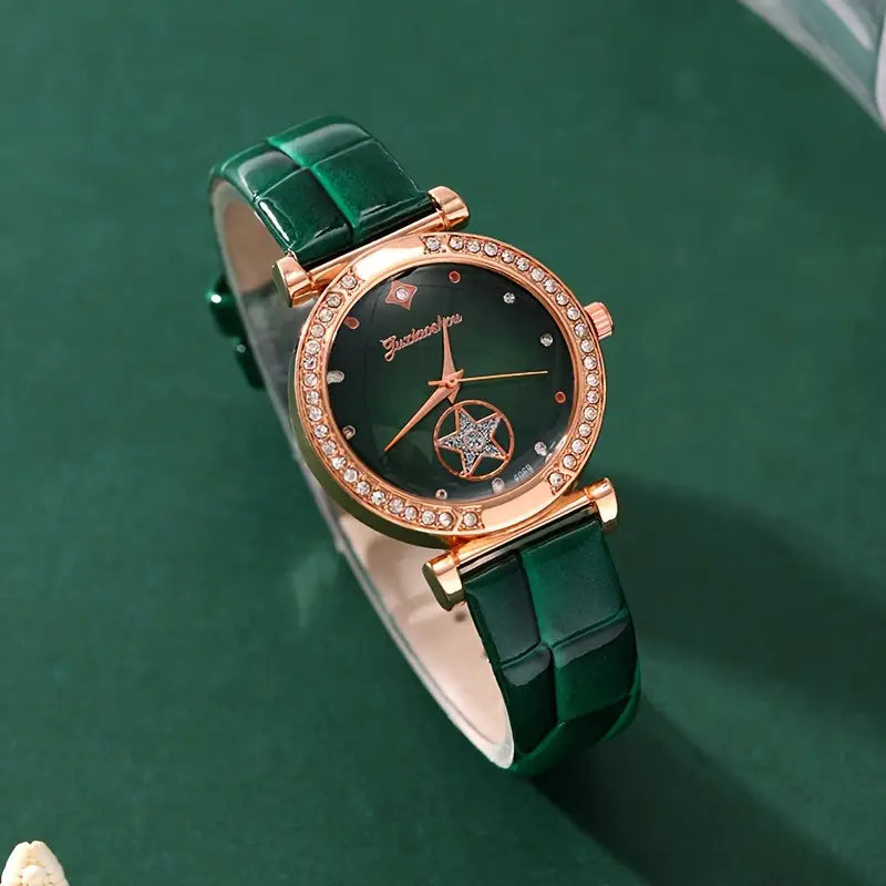 Ensemble de Bijoux Verdantra Timecourt en Or