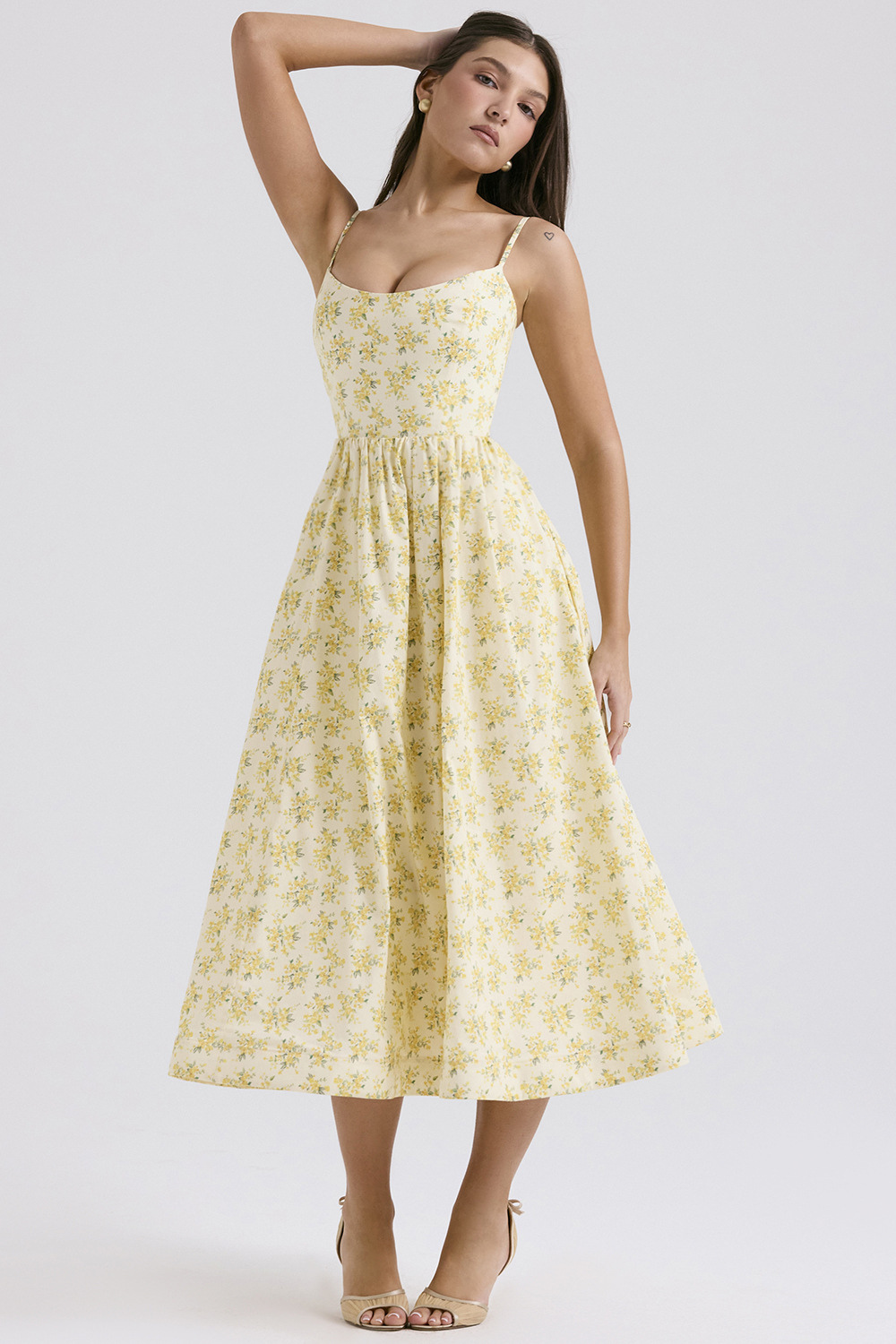 ESTELLE | Elegantes Midi Kleid mit Korsett für den Sommer