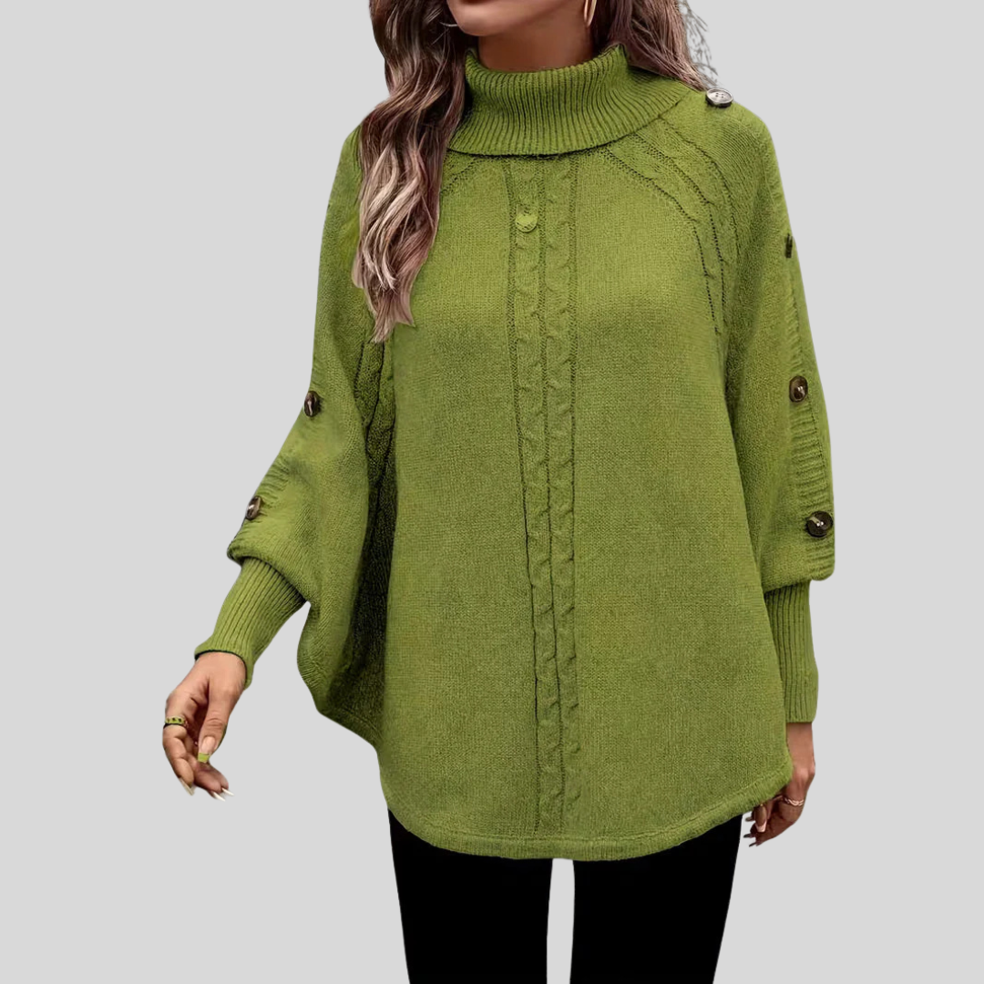 Norelle | Hochkragen-Strickpullover mit Zopfmuster