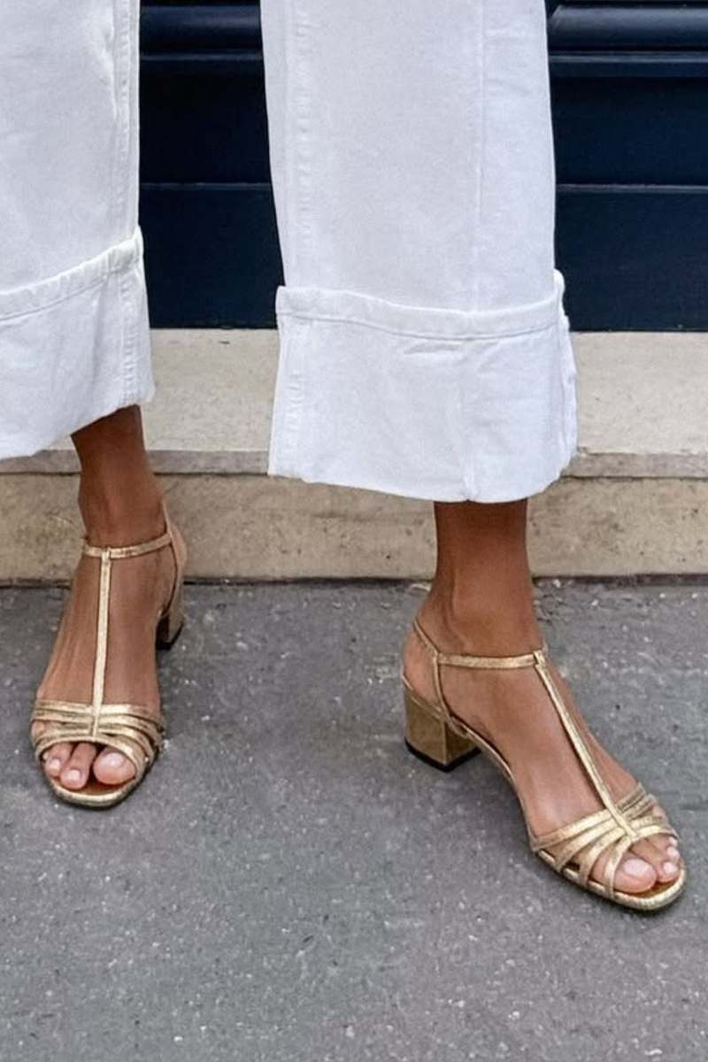 Allegra | Elegante Goldene Sandalen für den Alltag