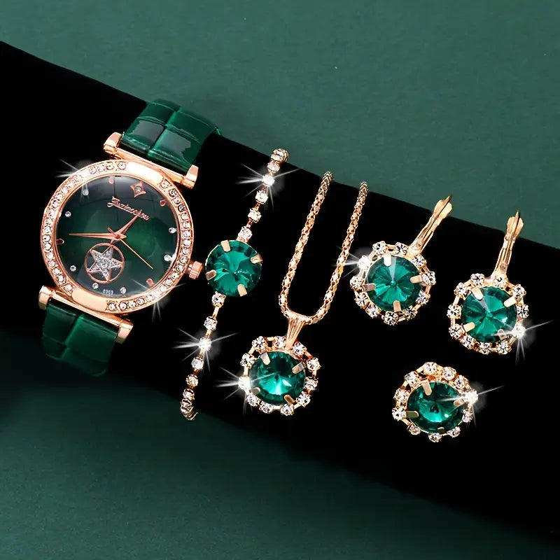 Ensemble de Bijoux Verdantra Timecourt en Or