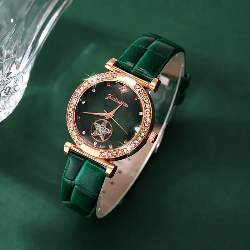 Ensemble de Bijoux Verdantra Timecourt en Or