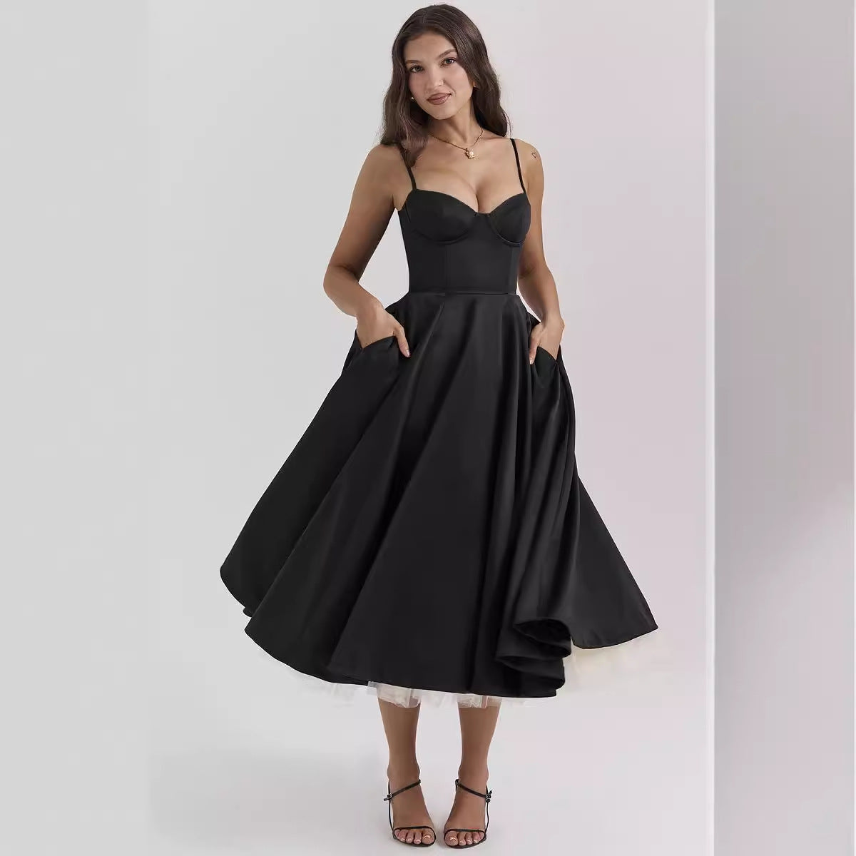 YLIANA | Romantisches Midi-Kleid für den Sommer