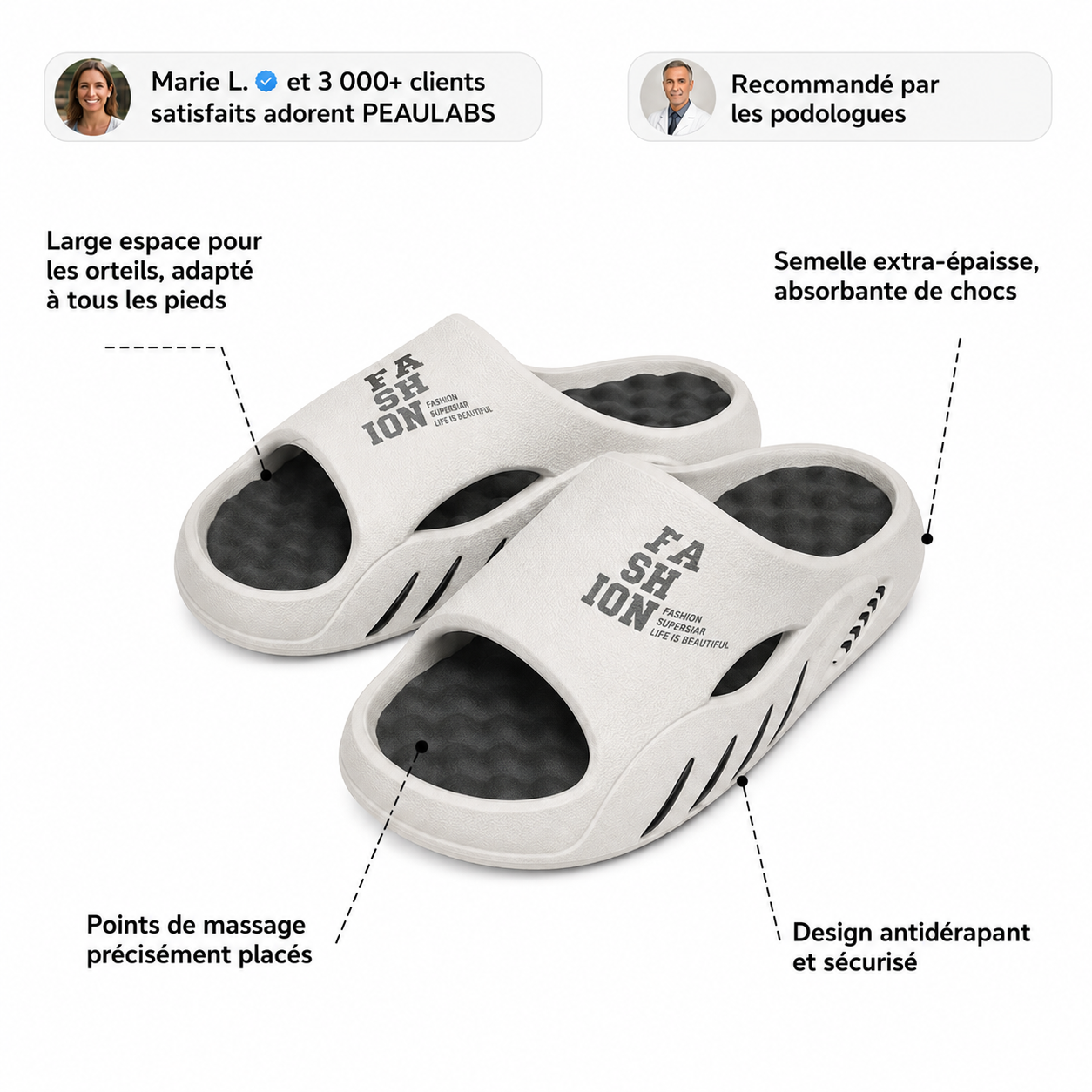 Oryn™ | Claquettes Orthopédiques Confort