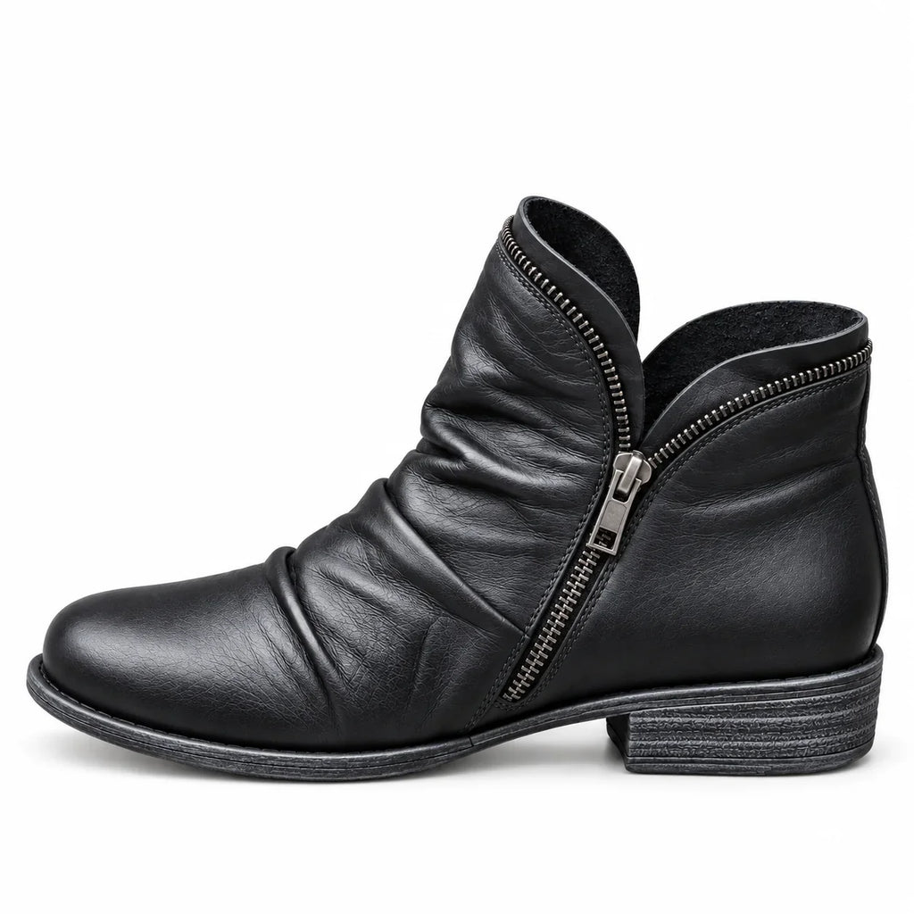 Elviera™ | Elegante Leder-Stiefeletten.