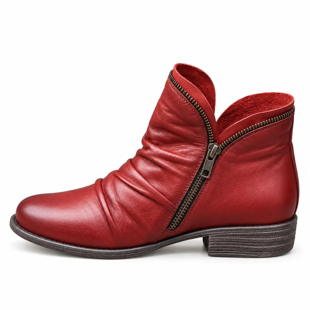 Elviera™ | Elegante Leder-Stiefeletten.