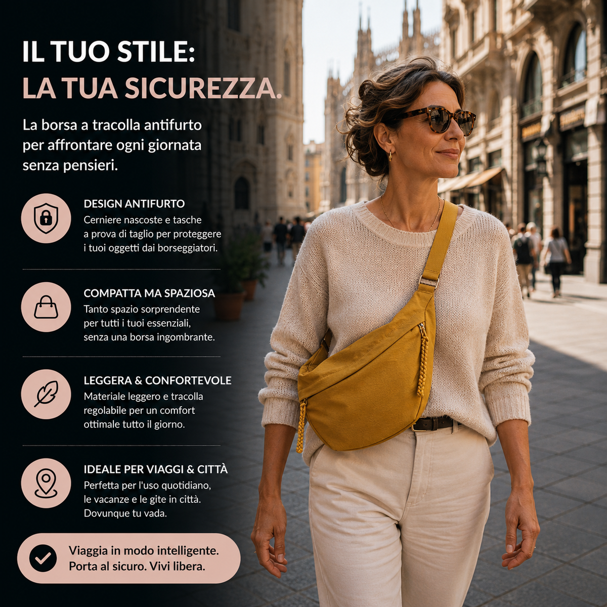 Luce | Ocher Shoulder Bag