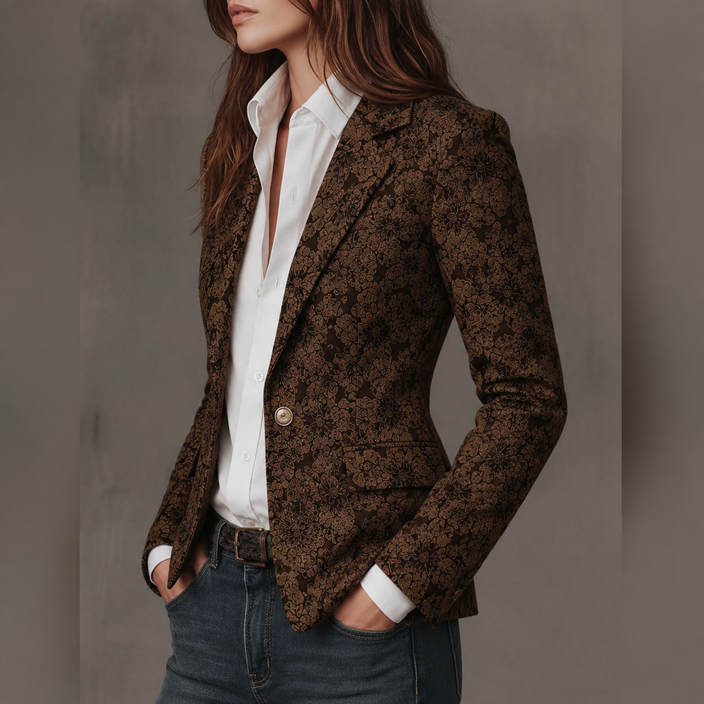 Estelle | Tailored Jacquard Cashmere Blazer