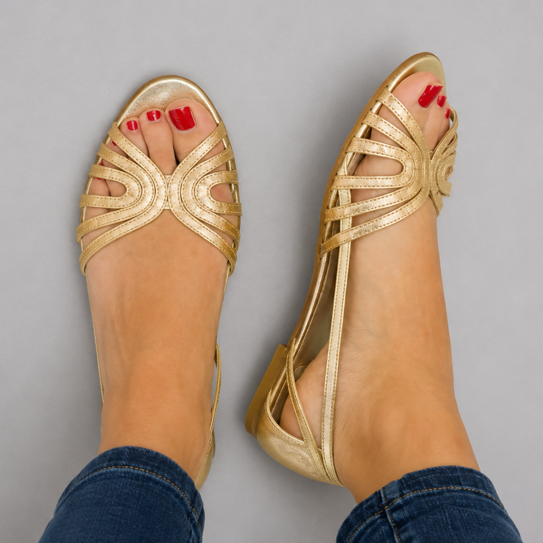 Eleonora | Gold Summer Shoes