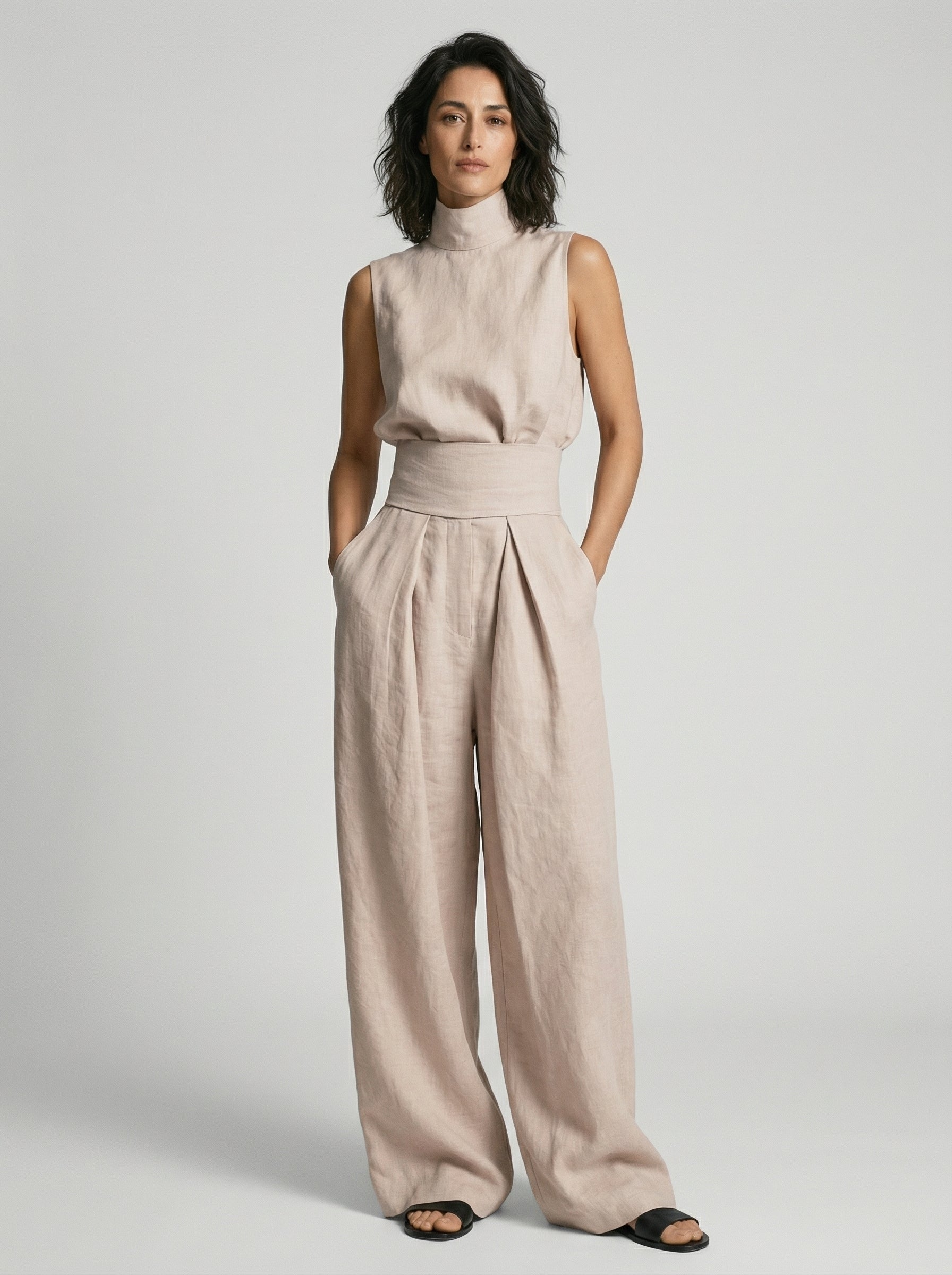 Esther | Minimalistisches ärmelloses Oberteil-Set