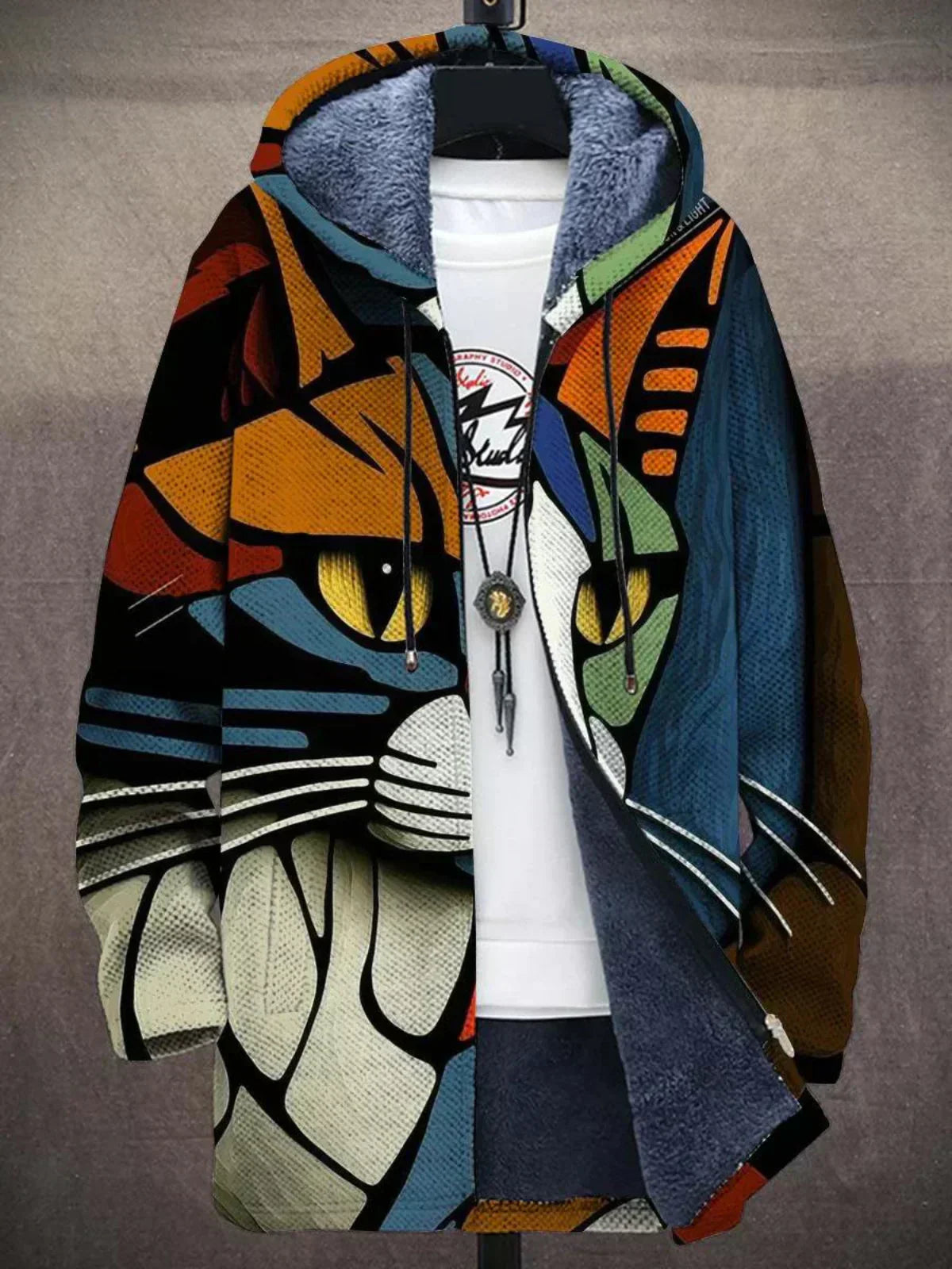 Elouera™ - Luxuriöse Kunstinspirierte Kapuzenjacke mit Reißverschluss