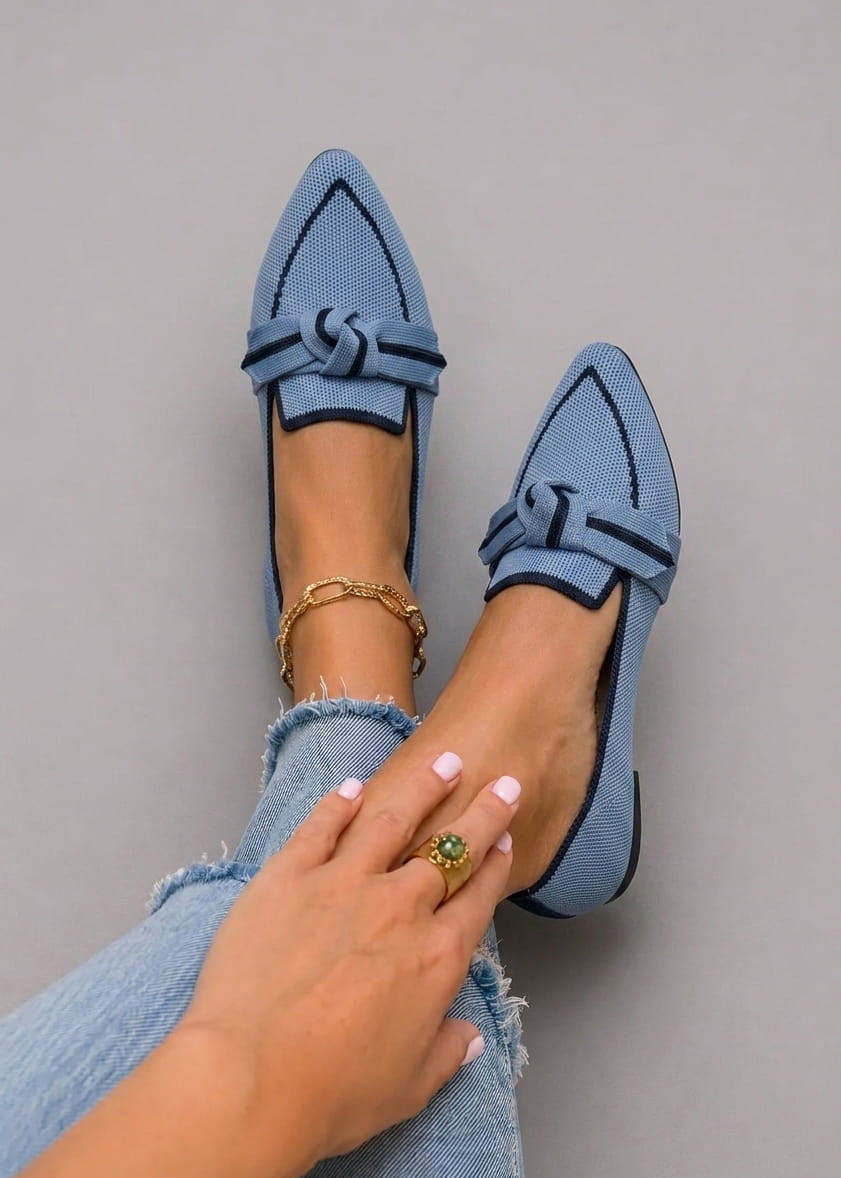 Lunetina™ - Bequeme Halbschuhe mit geflochtenem Detail