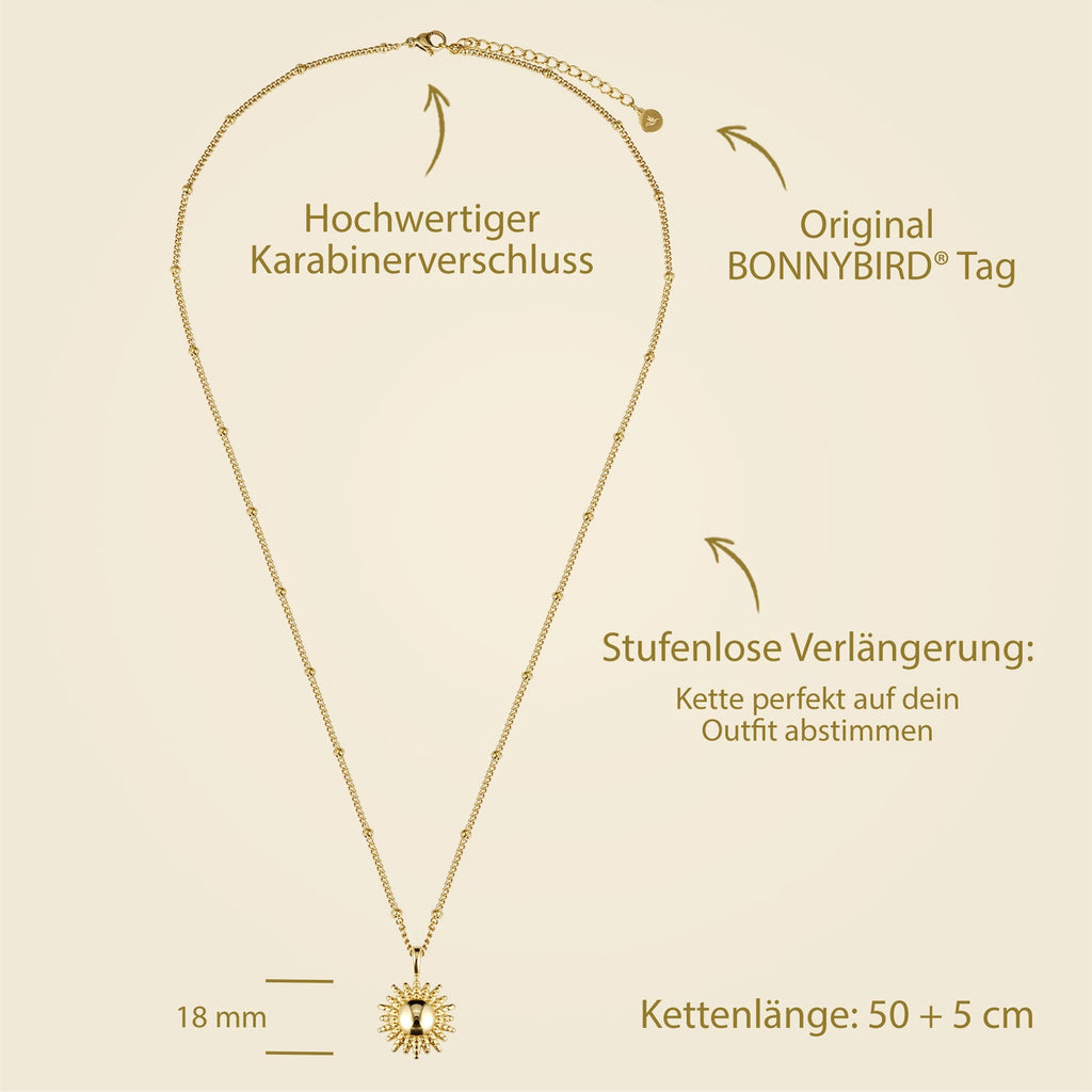 BonnySun Kette Sonne Gold