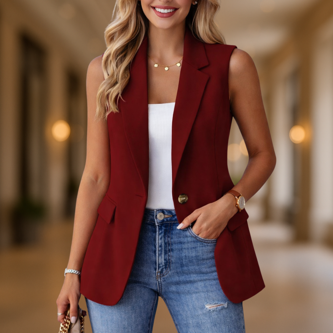 Celeste Elegante & Stilvolle Klassische Damen Blazer-Weste