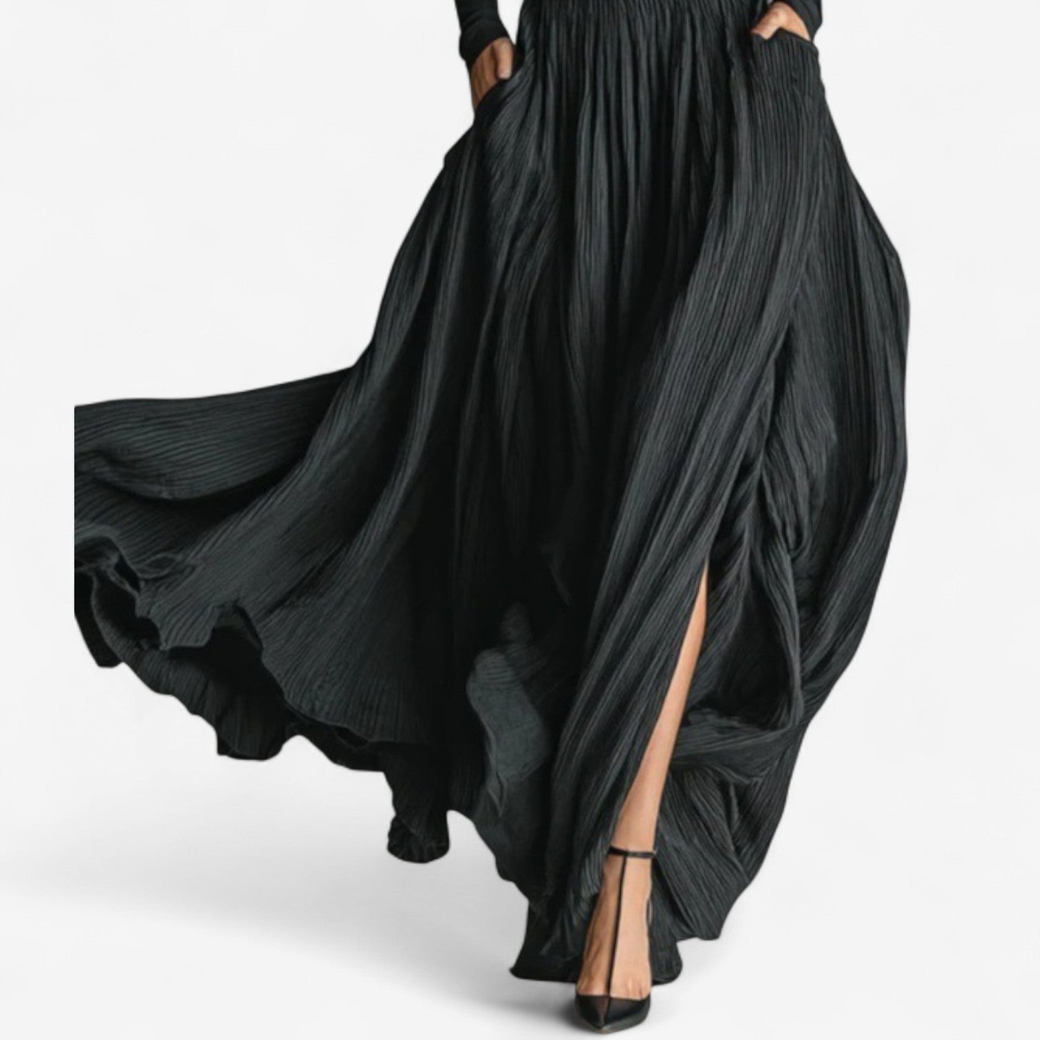 Alessia | Hochtailliertes Maxi-Kleid