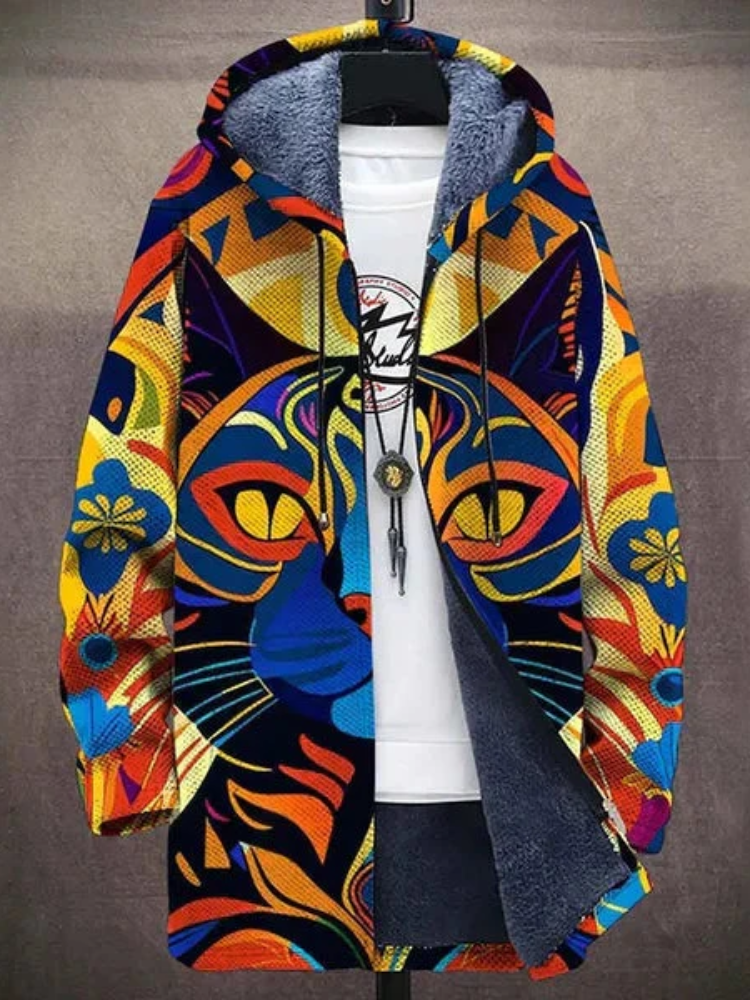 Tarni™ - Luxuriöse Kunstinspirierte Kapuzenjacke mit Reißverschluss