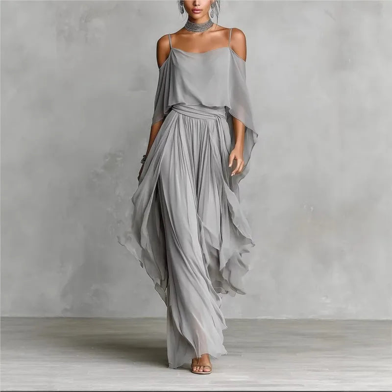 Leichtes Chiffon-Sommeroutfit für Damen