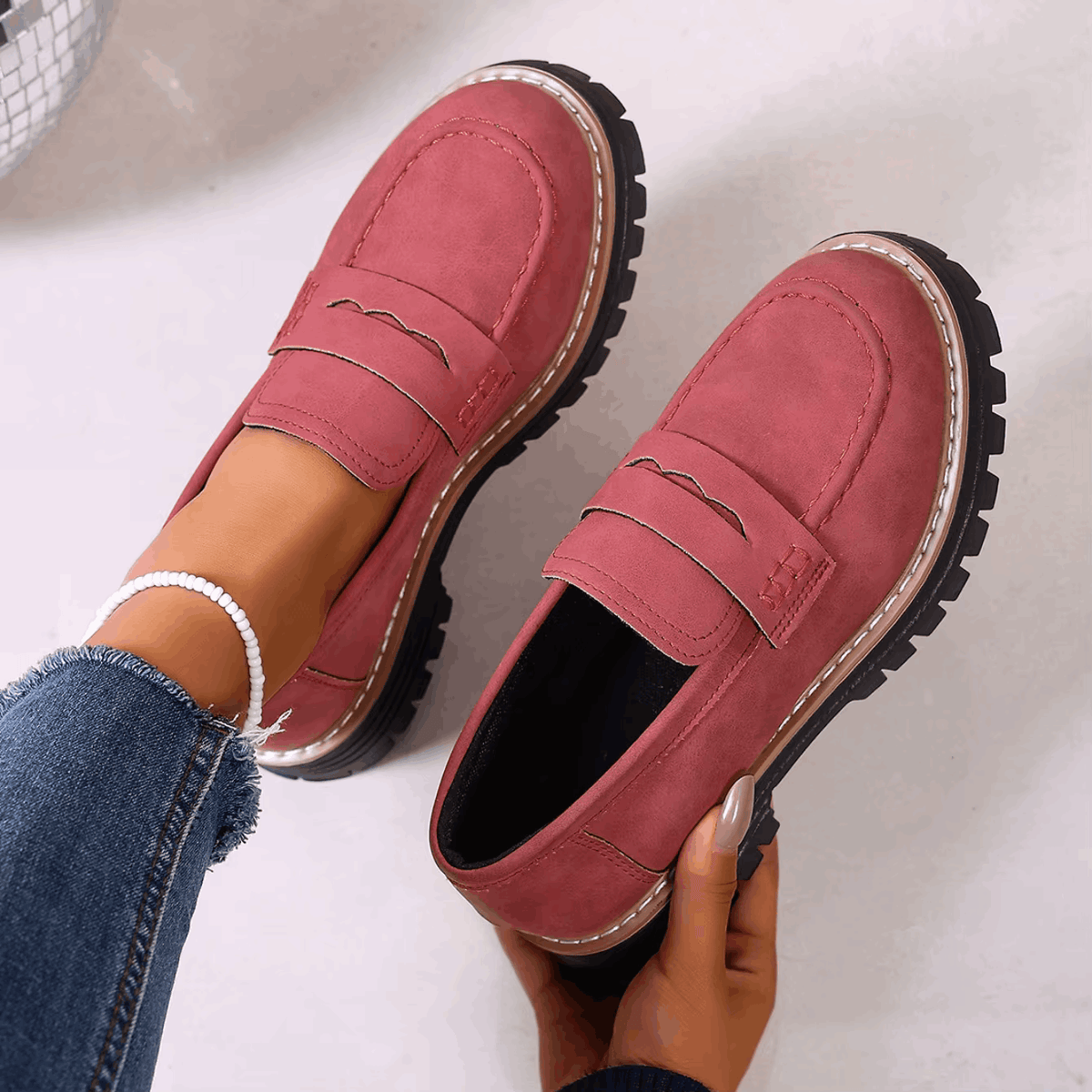 Alverina™ - Mocassins mit strukturiertem Profil