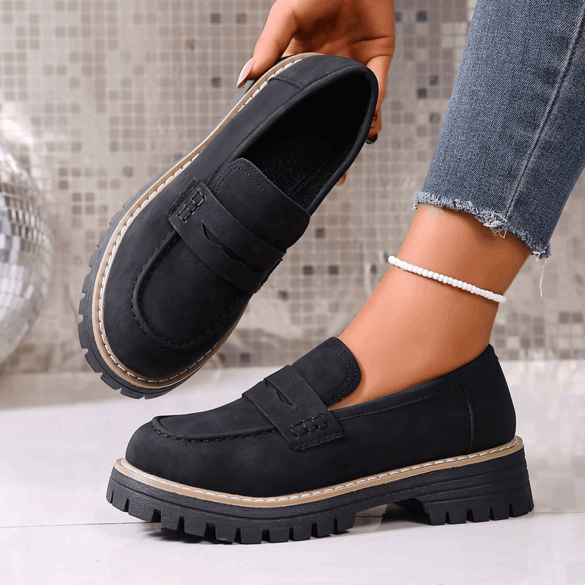 Alverina™ - Mocassins mit strukturiertem Profil