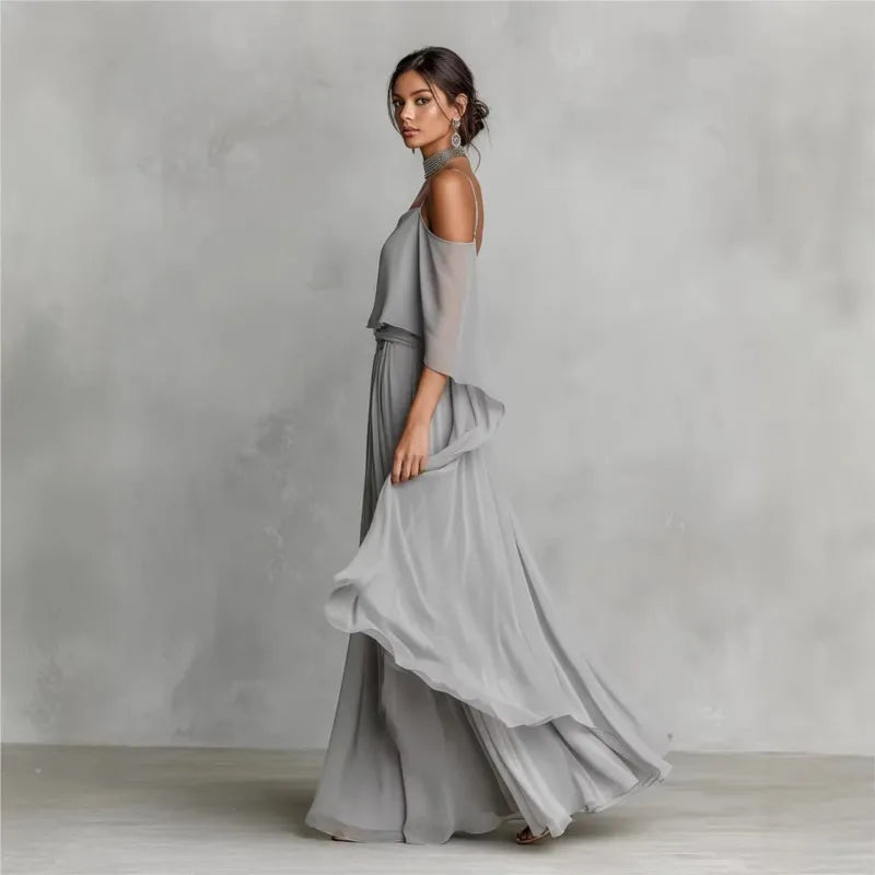 Leichtes Chiffon-Sommeroutfit für Damen