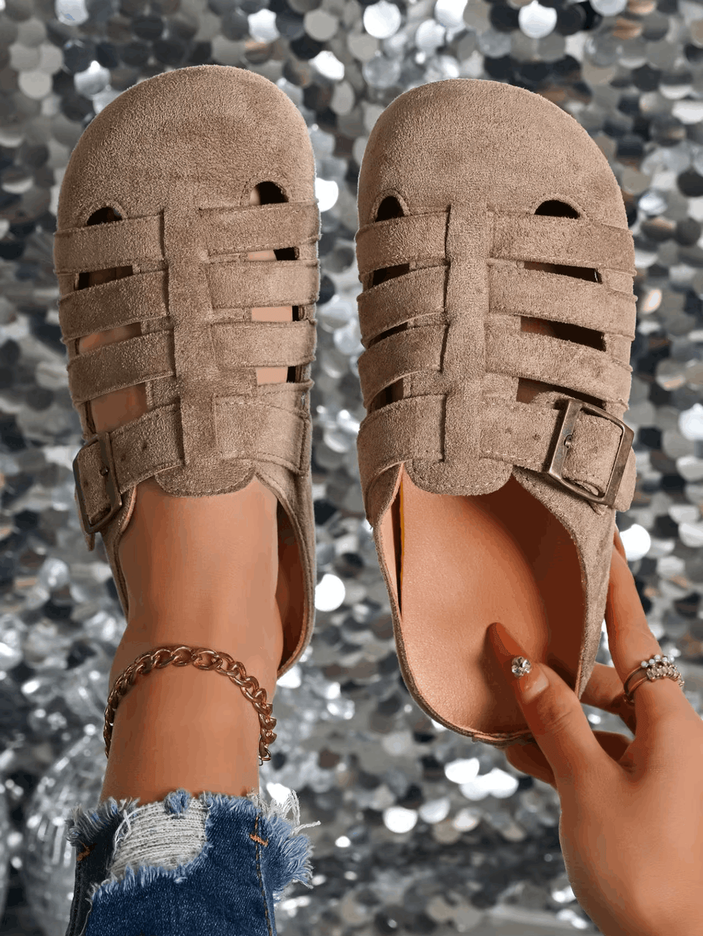 Aurora | Komfort Clogs mit verstellbarem Riemen