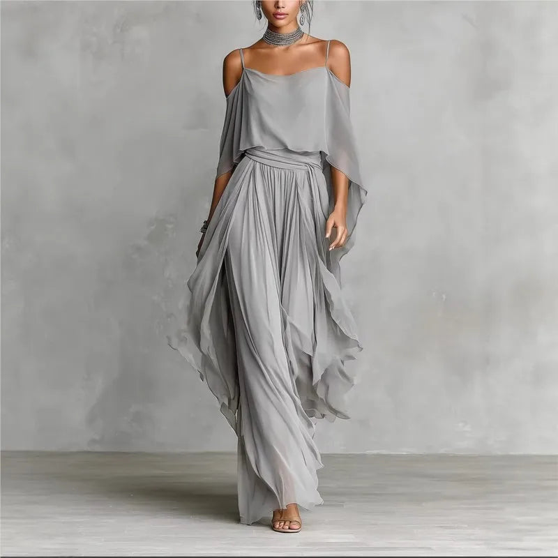 Leichtes Chiffon-Sommeroutfit für Damen