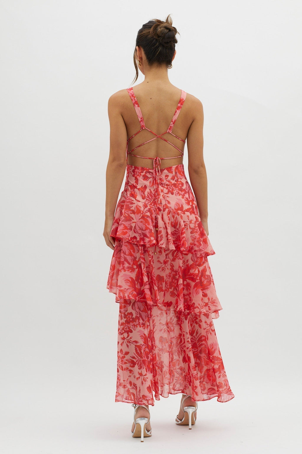 LISA | Floral Ruffled Maxi Dress
