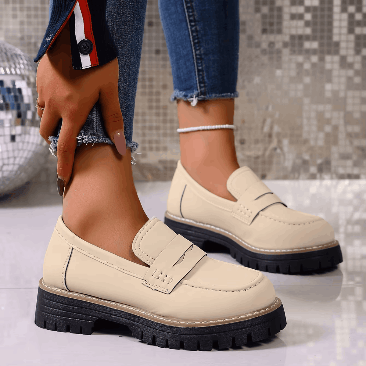 Alverina™ - Mocassins mit strukturiertem Profil