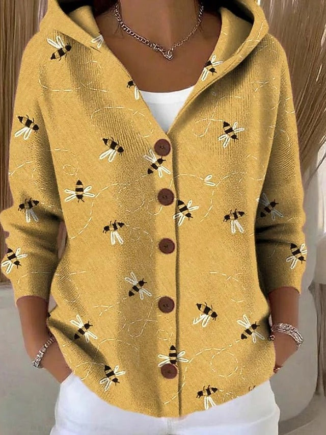 Paloma | Imprimé en Maille Veste à Capuche