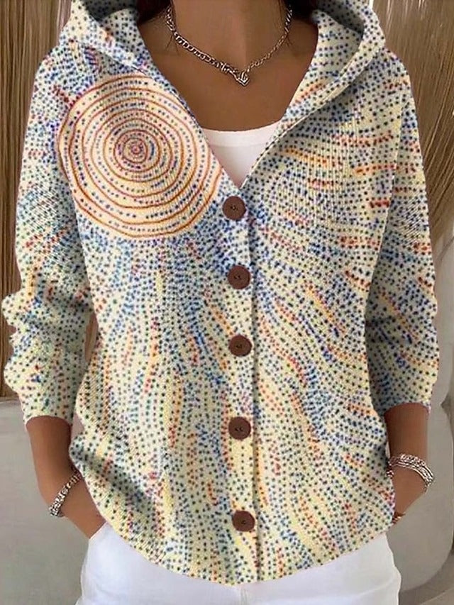 Paloma | Imprimé en Maille Veste à Capuche