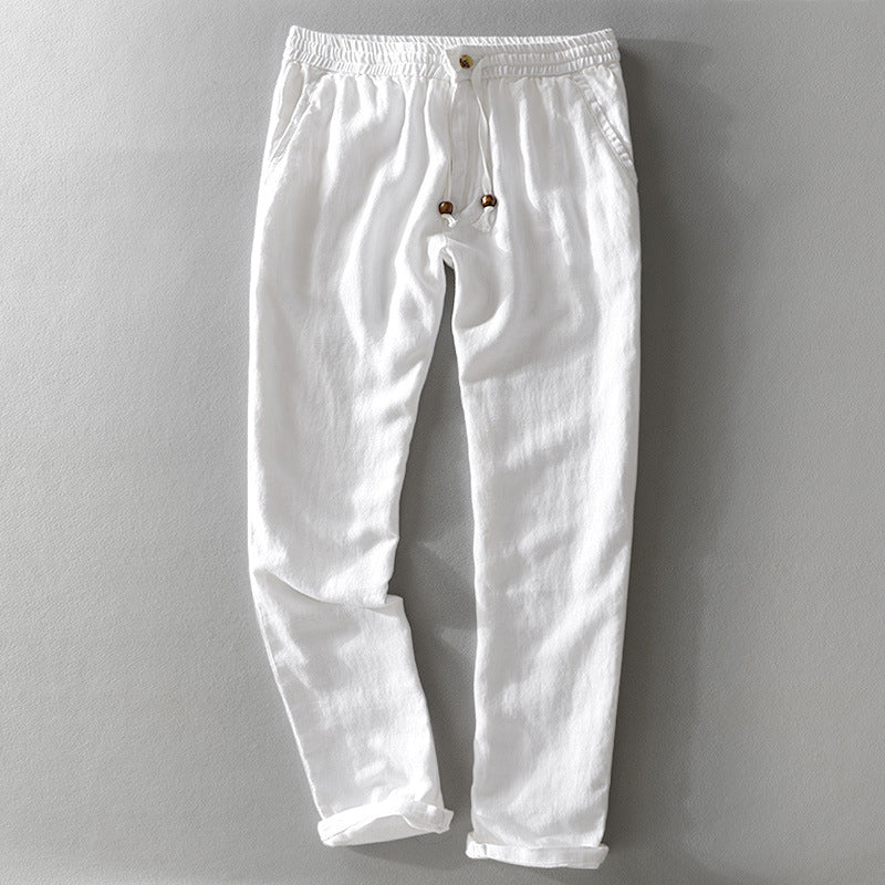 Harrington 100% Leinenhose mit elastischem Komfortbund