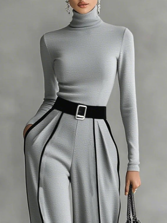 Vera™ || Elegantes Set mit Kontrastdetail
