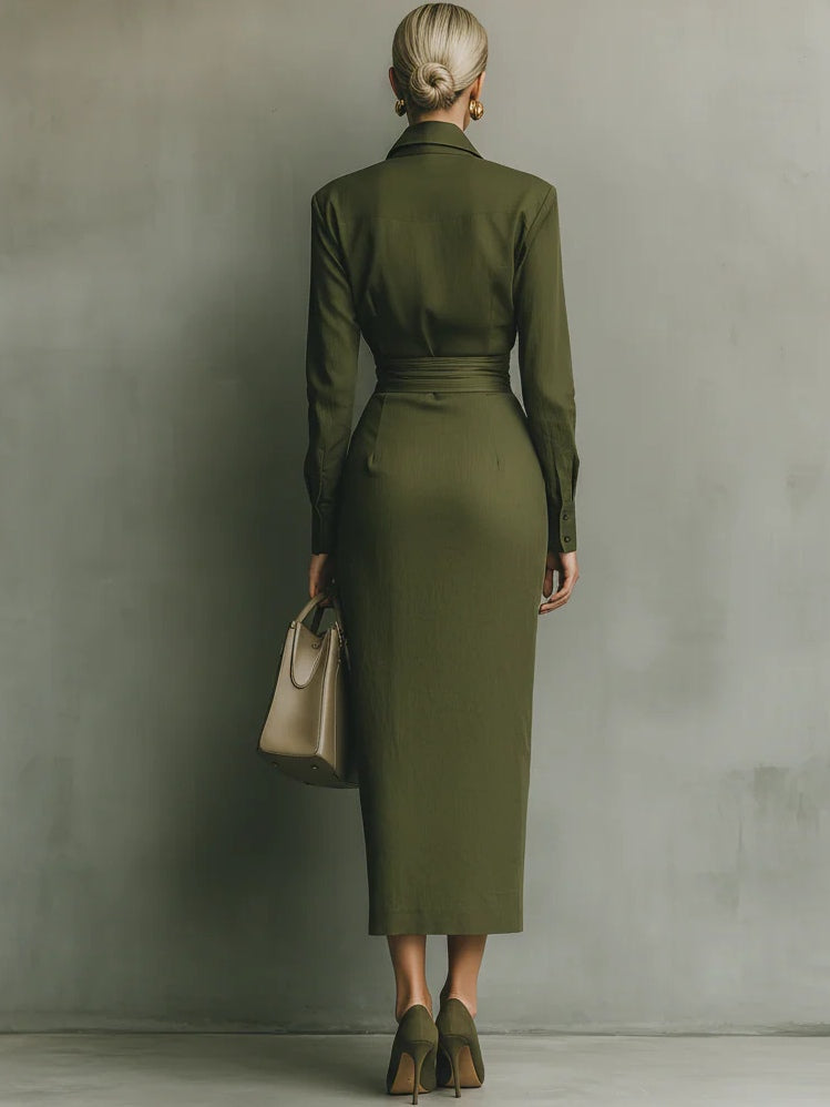 Caterina | Elegantes, figurbetontes Maxi-Kleid