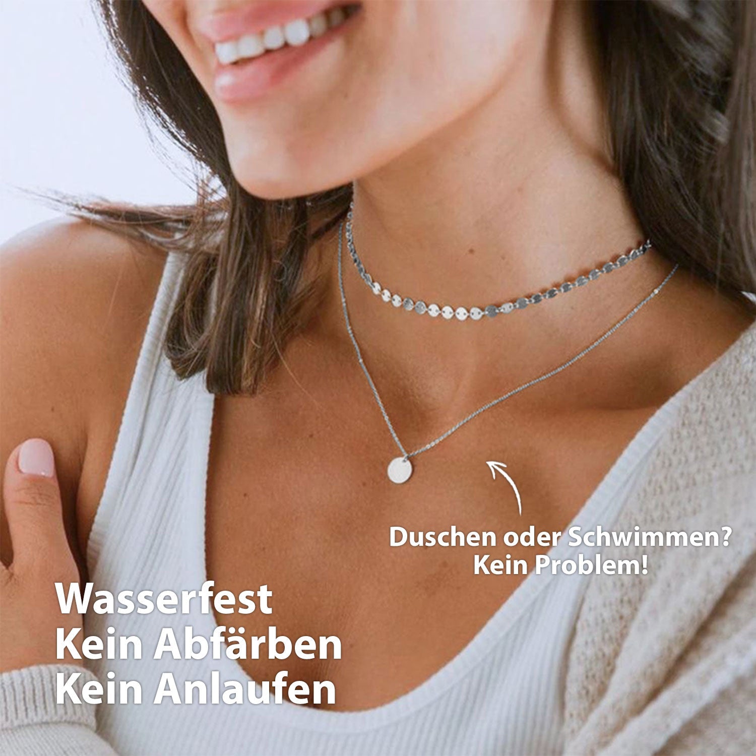 BonnyBoho Halsketten Set Silber