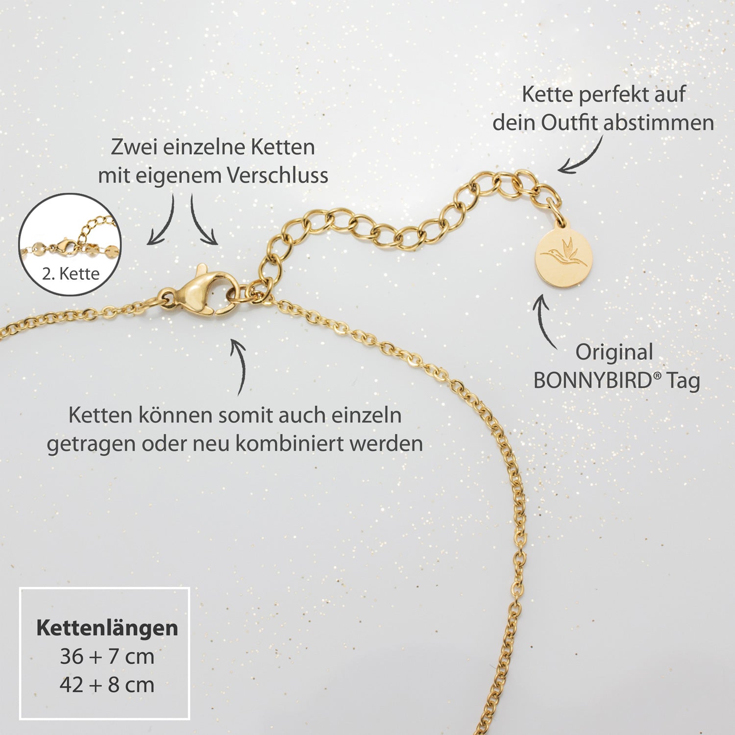 BonnyBoho Halsketten Set Gold
