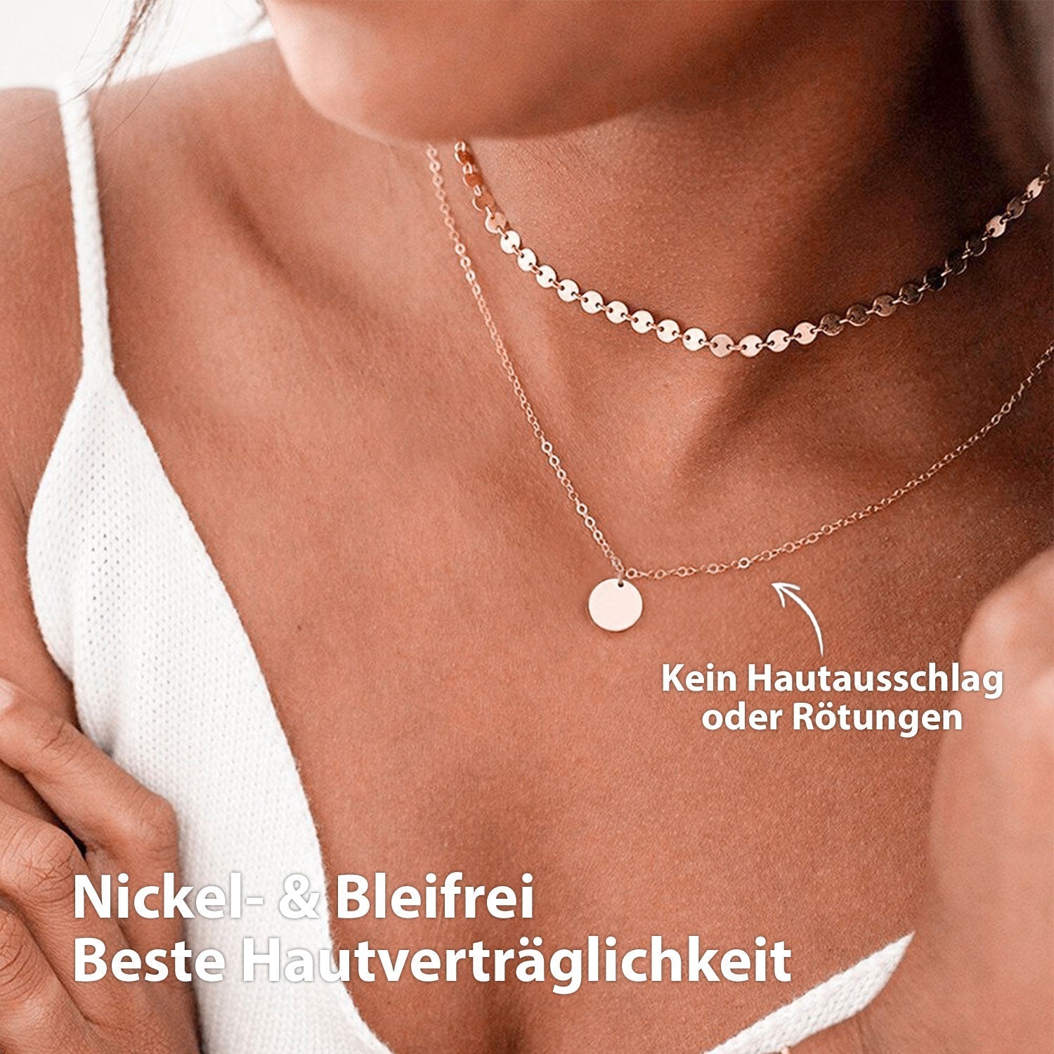 BonnyBoho Halsketten Set Rose