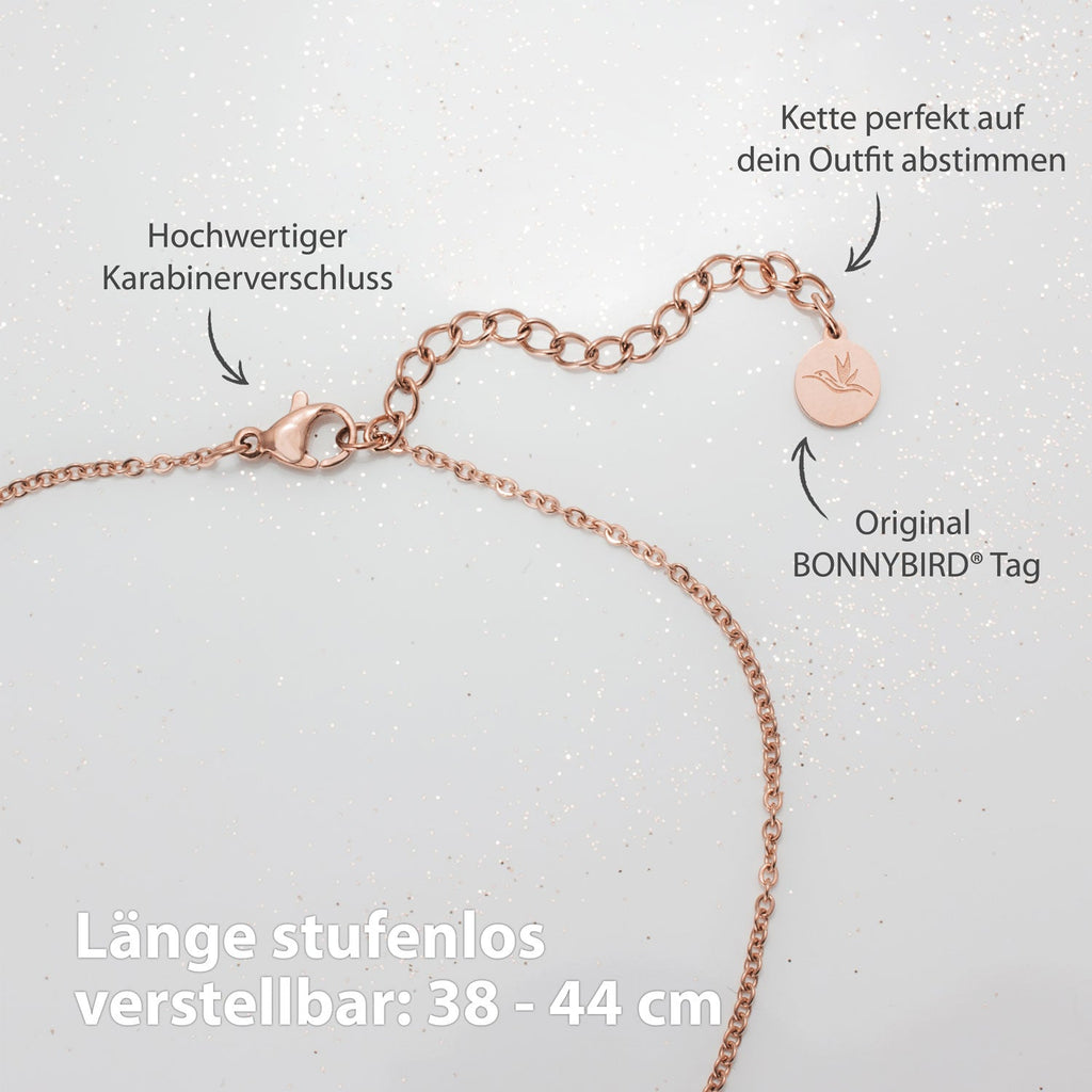 BonnyCoin Kette mit Plättchen Rose