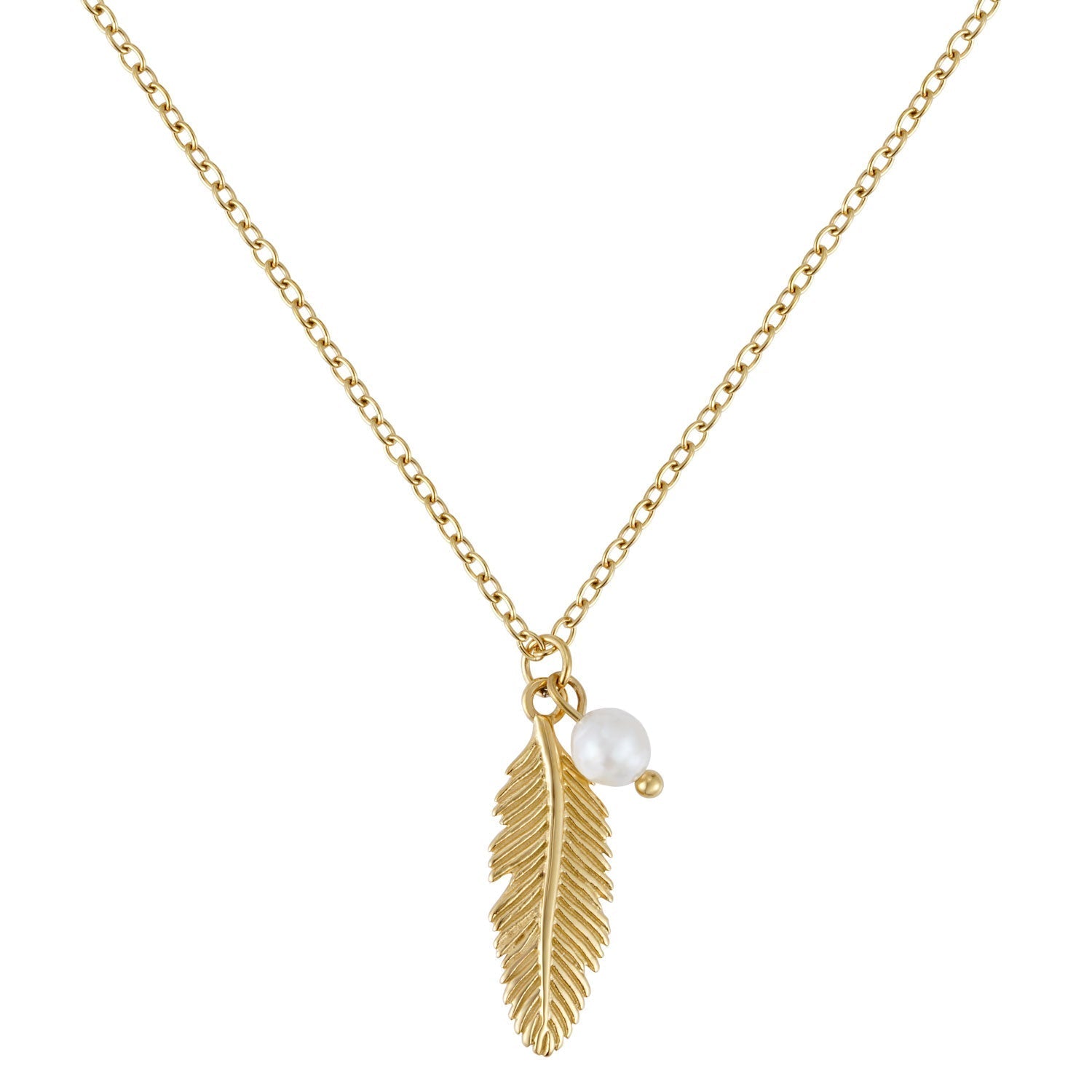 BonnyFeather Feder Kette Gold