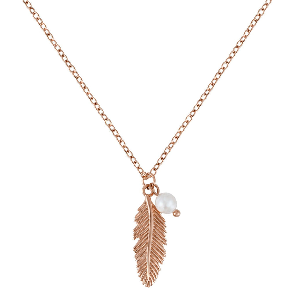 BonnyFeather Feder Kette Rosegold